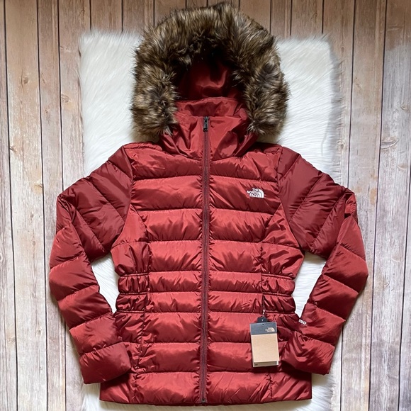 The North Face Women’s Gotham Down Jacket II In Brick House Red - Picture 2 of 9